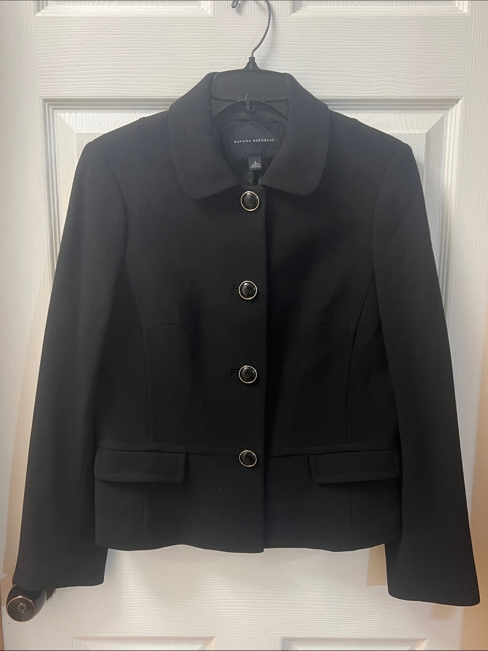 Banana Republic Black Button-Front Women's Blazer